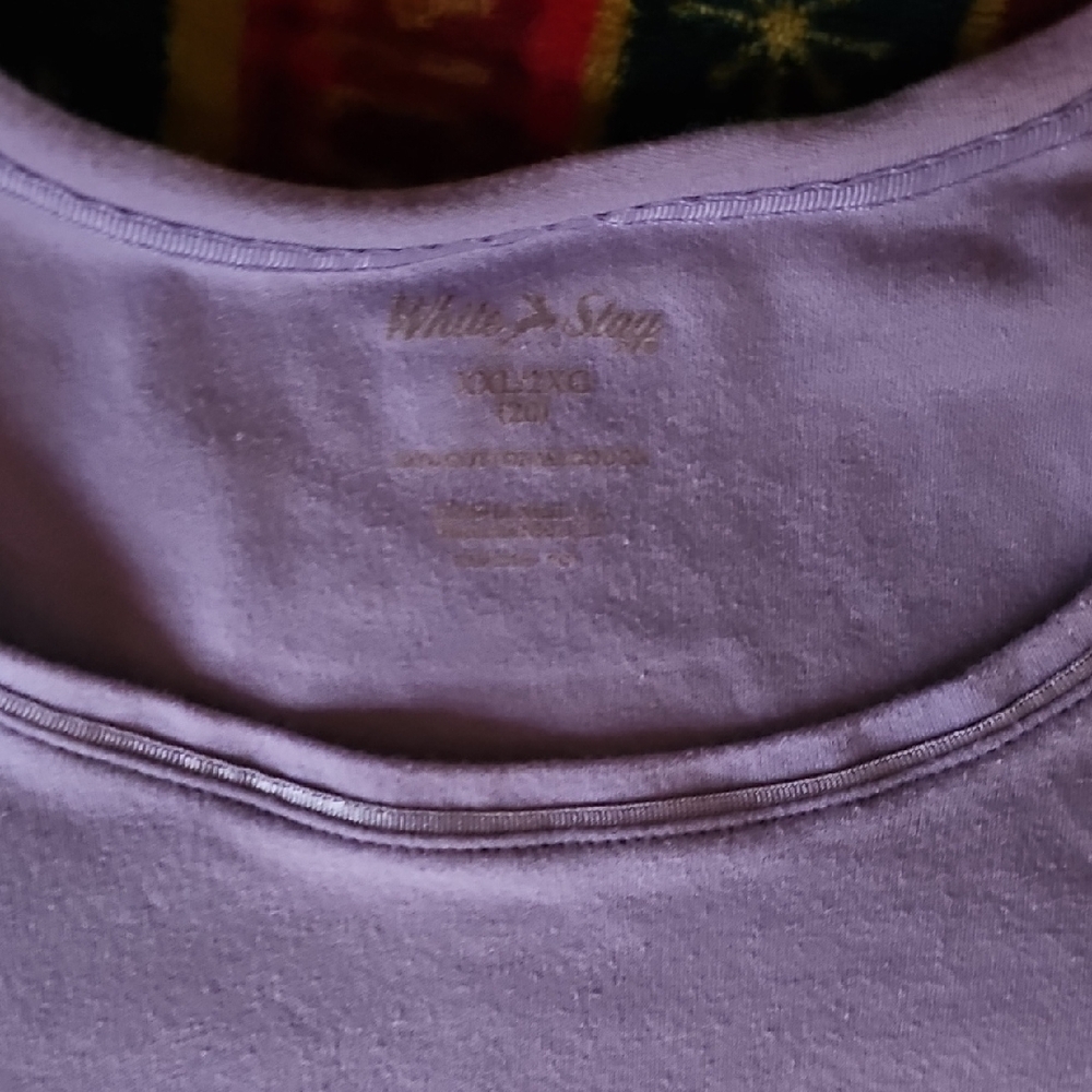 White Stag Lavender Scoop Neck Tee